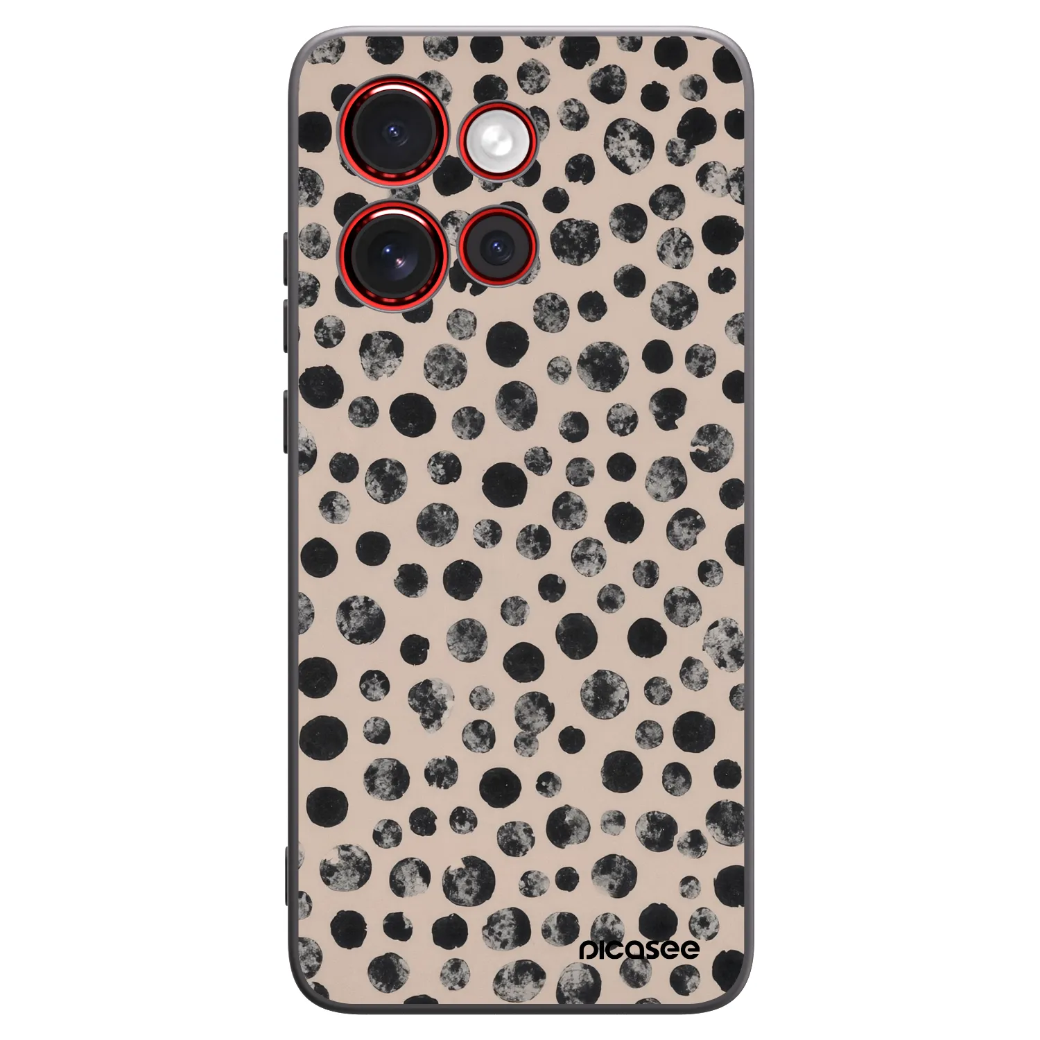 Picasee silikonový černý obal pro Motorola Edge 60 Neo 5G - Dots
