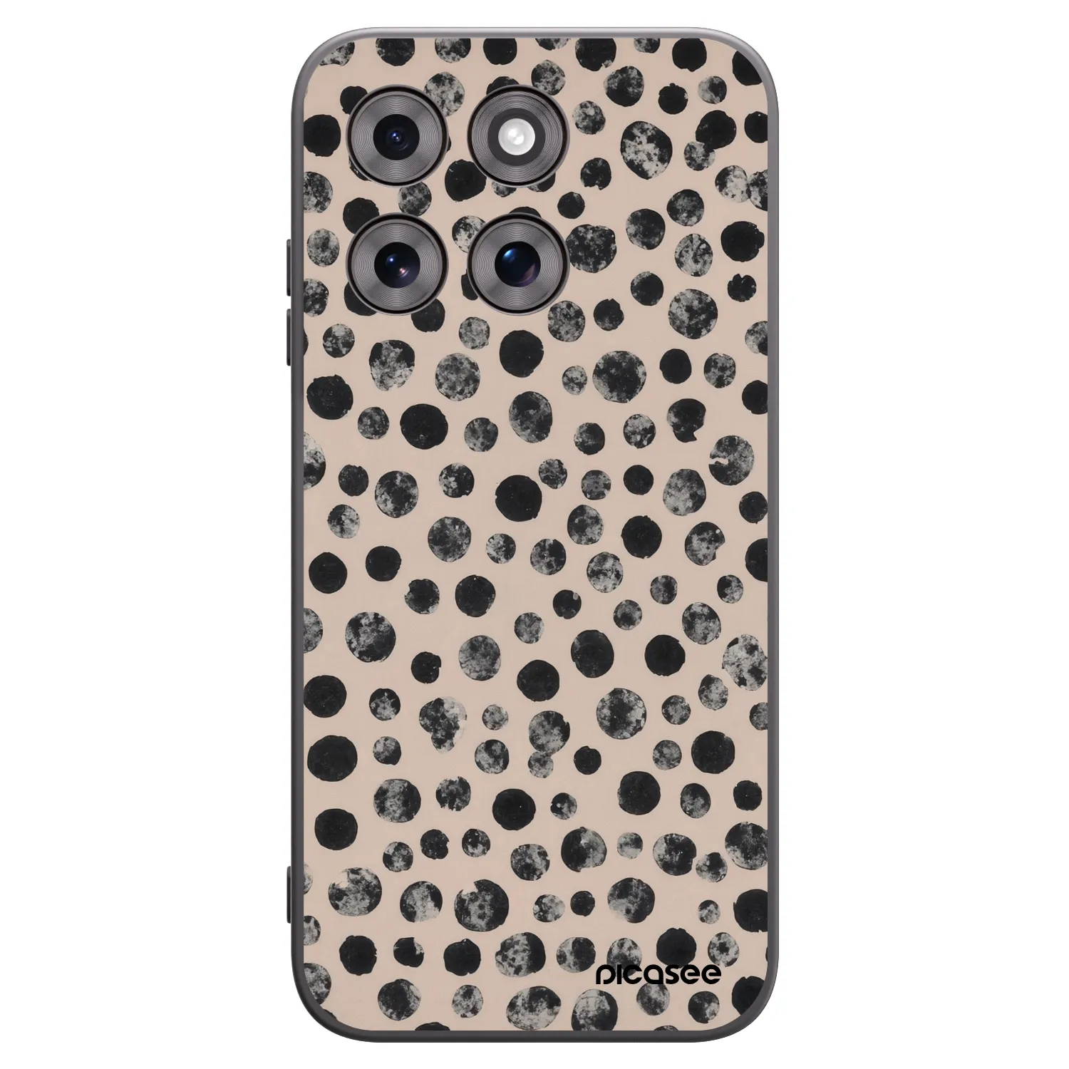 Picasee silikonový černý obal pro Motorola Moto G77 - Dots