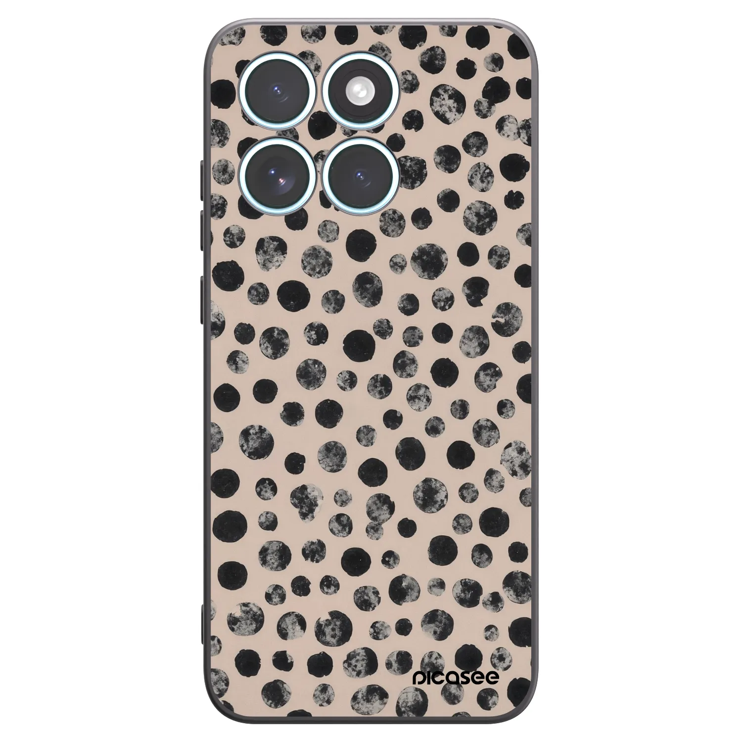 Picasee silikonový černý obal pro Motorola Edge 70 Fusion - Dots