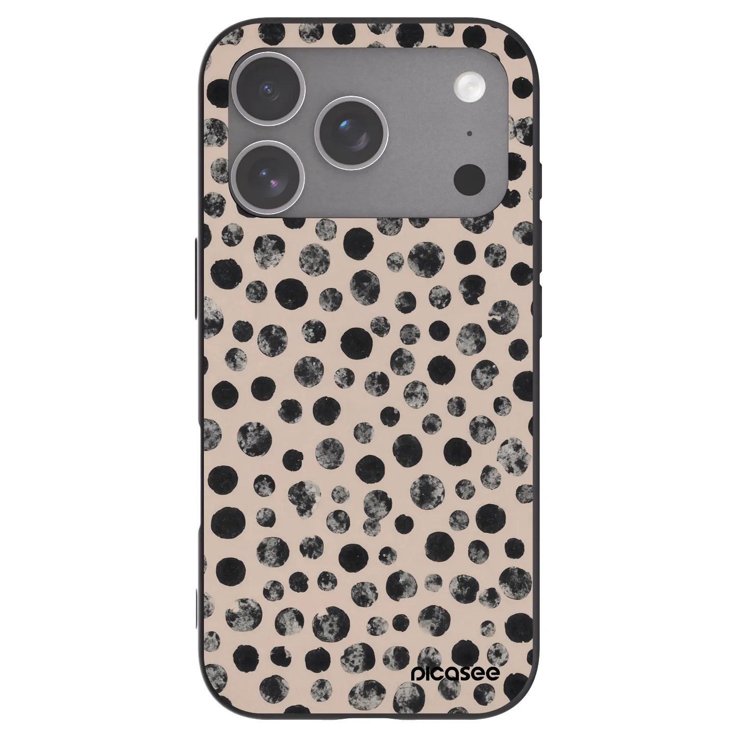 Picasee silikonový černý obal pro Apple iPhone 18 Pro - Dots