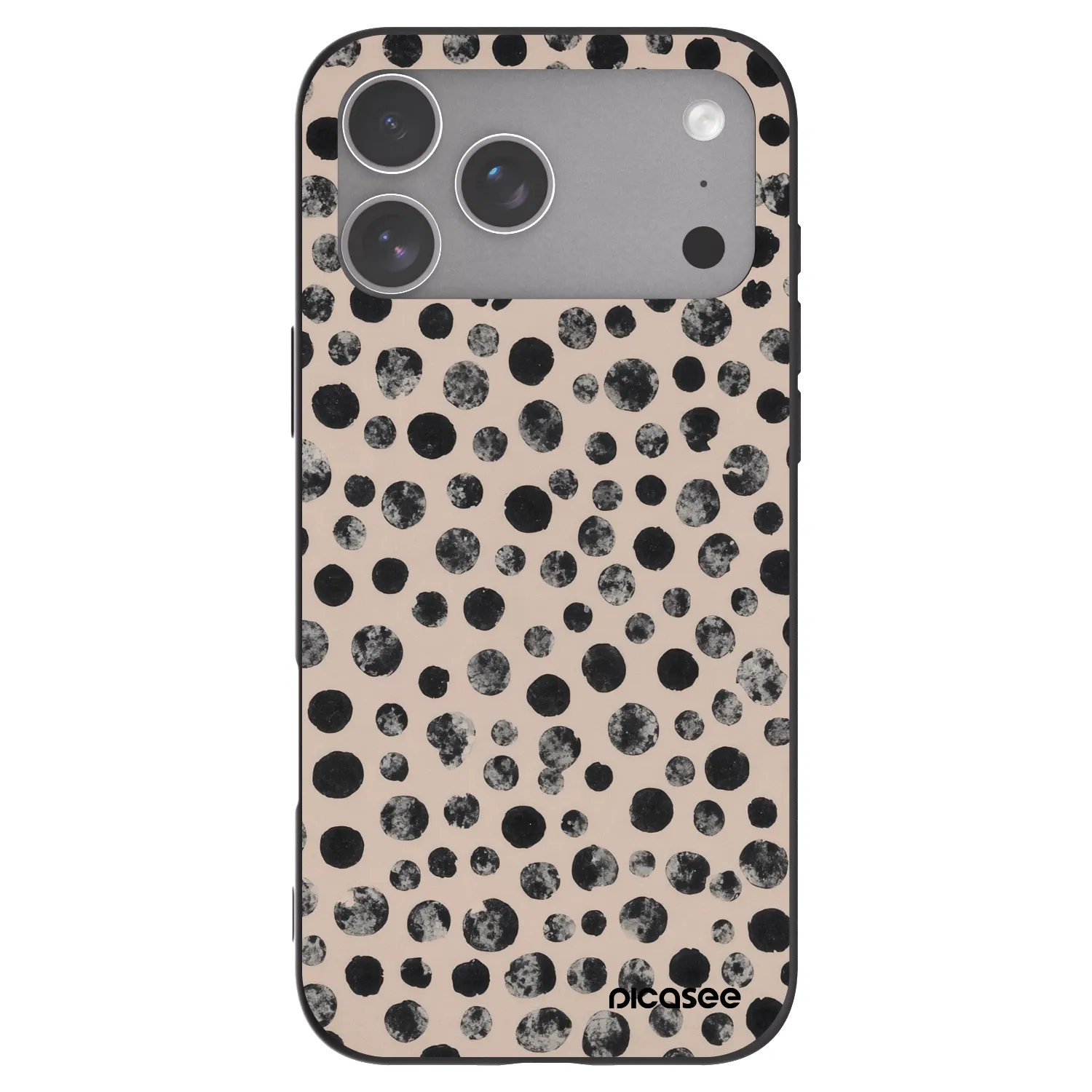 Picasee silikonový černý obal pro Apple iPhone 18 Pro Max - Dots