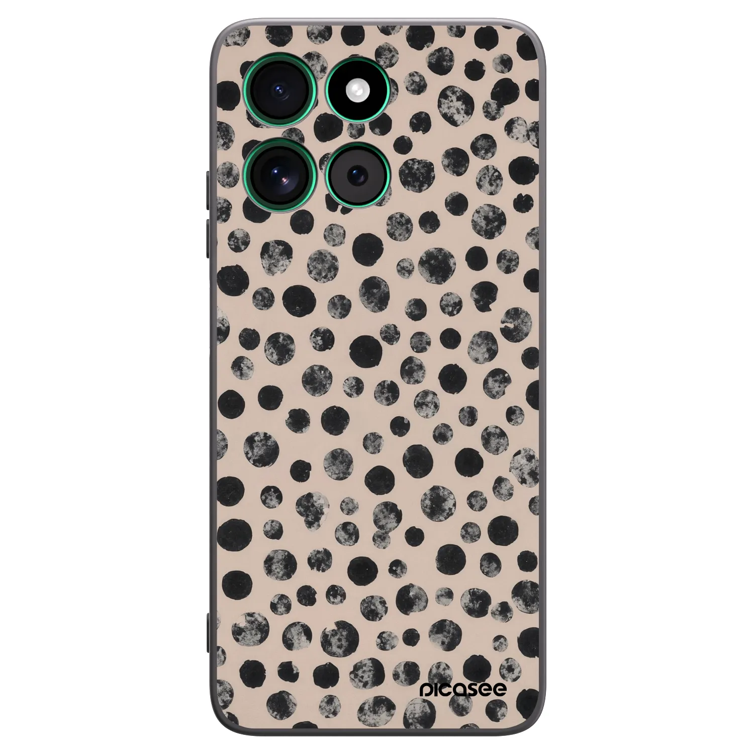 Picasee silikonový černý obal pro Motorola Moto G57 Power - Dots