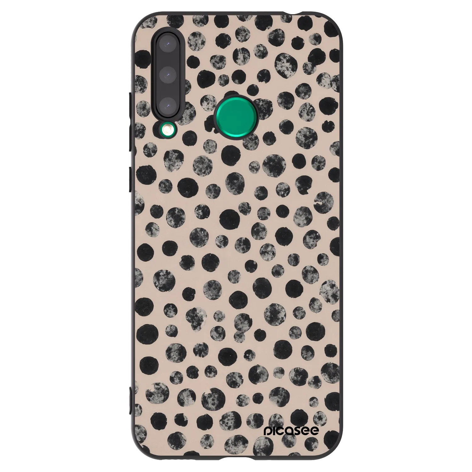 Picasee silikonový černý obal pro Honor 20 Lite - Dots