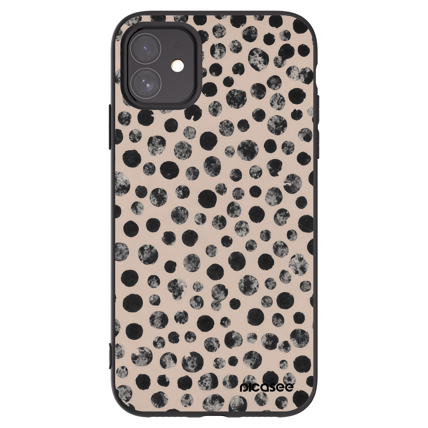 Picasee silikonový černý obal pro Apple iPhone 11 - Dots