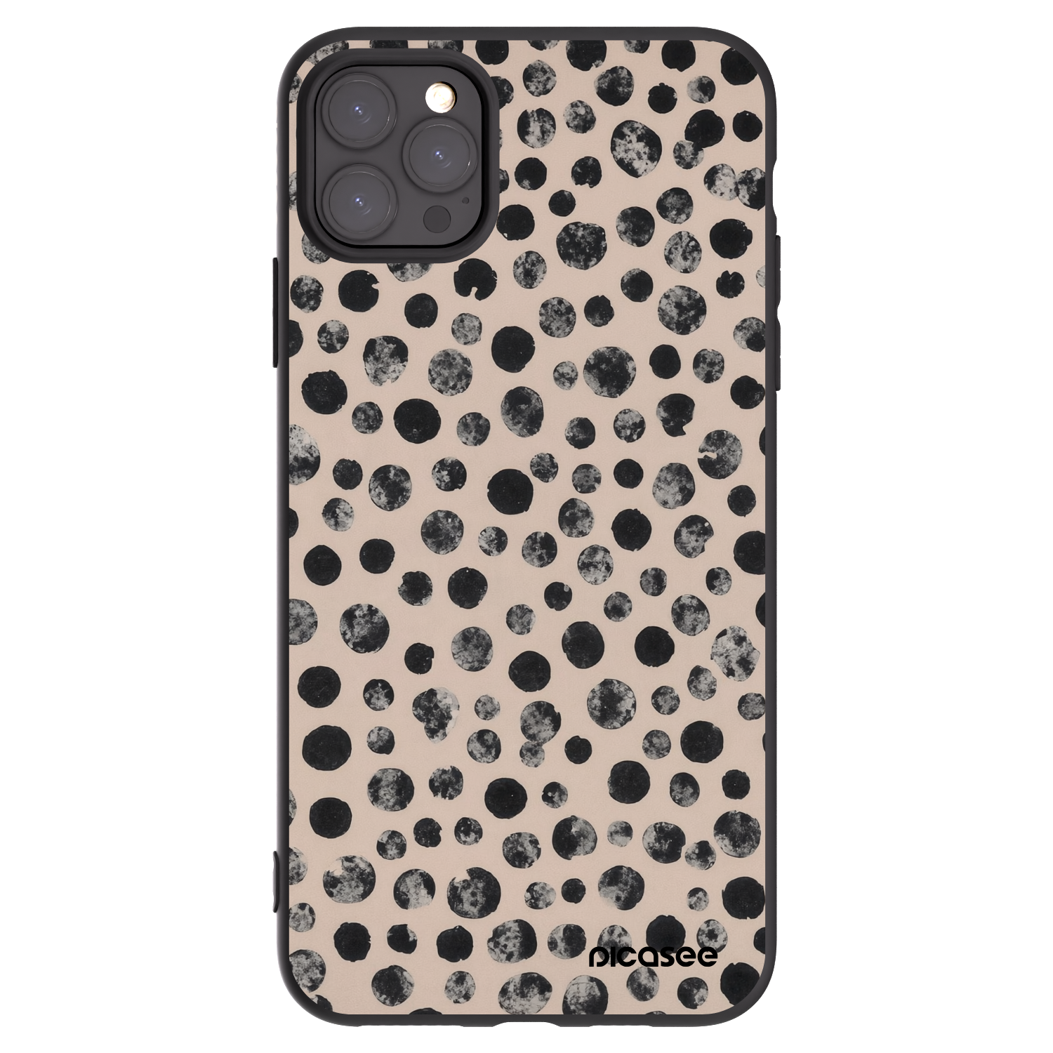 Picasee silikonový černý obal pro Apple iPhone 11 Pro Max - Dots