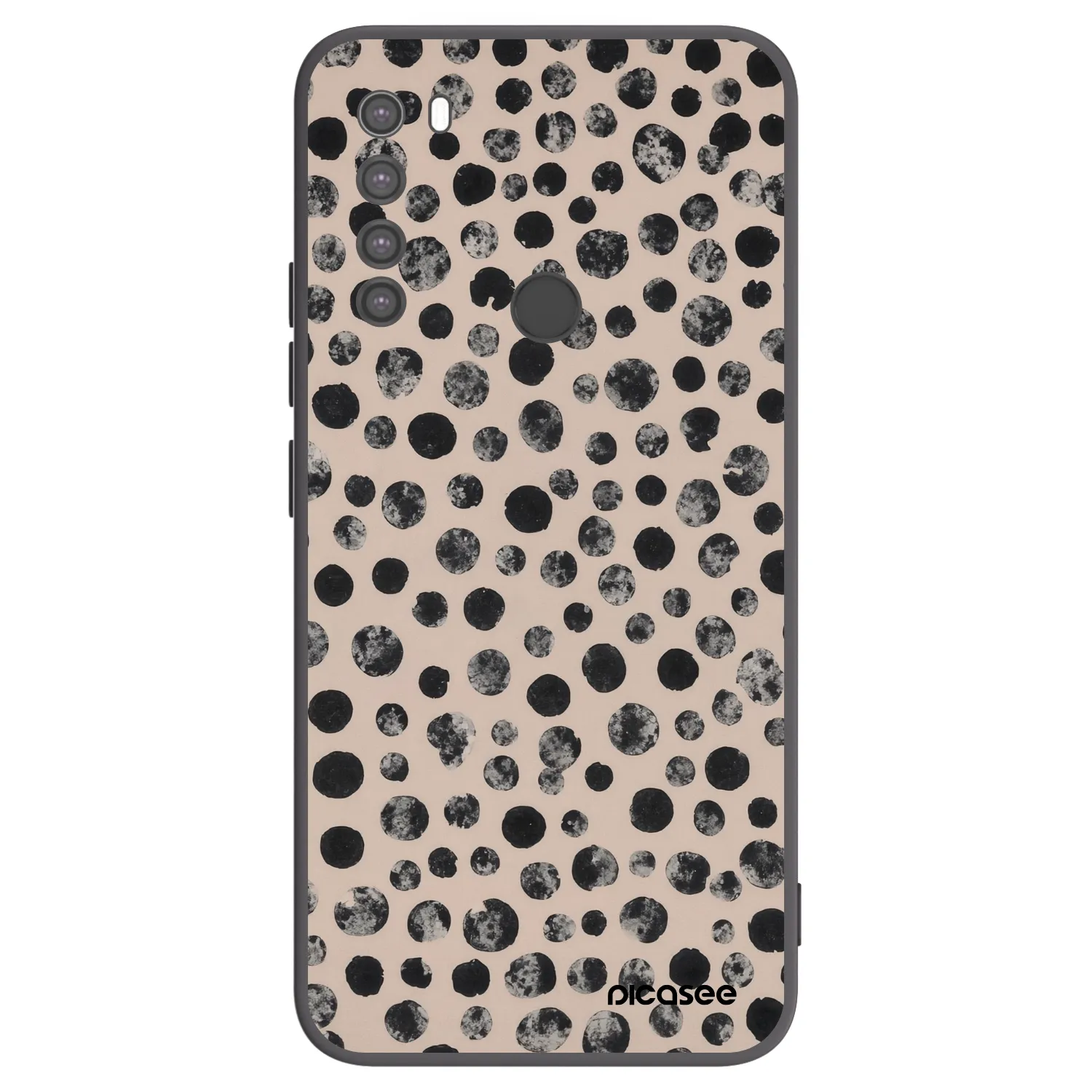Picasee silikonový černý obal pro Xiaomi Redmi Note 8 - Dots