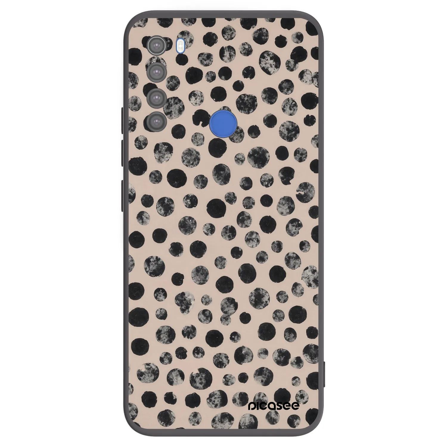Picasee silikonový černý obal pro Xiaomi Redmi Note 8T - Dots