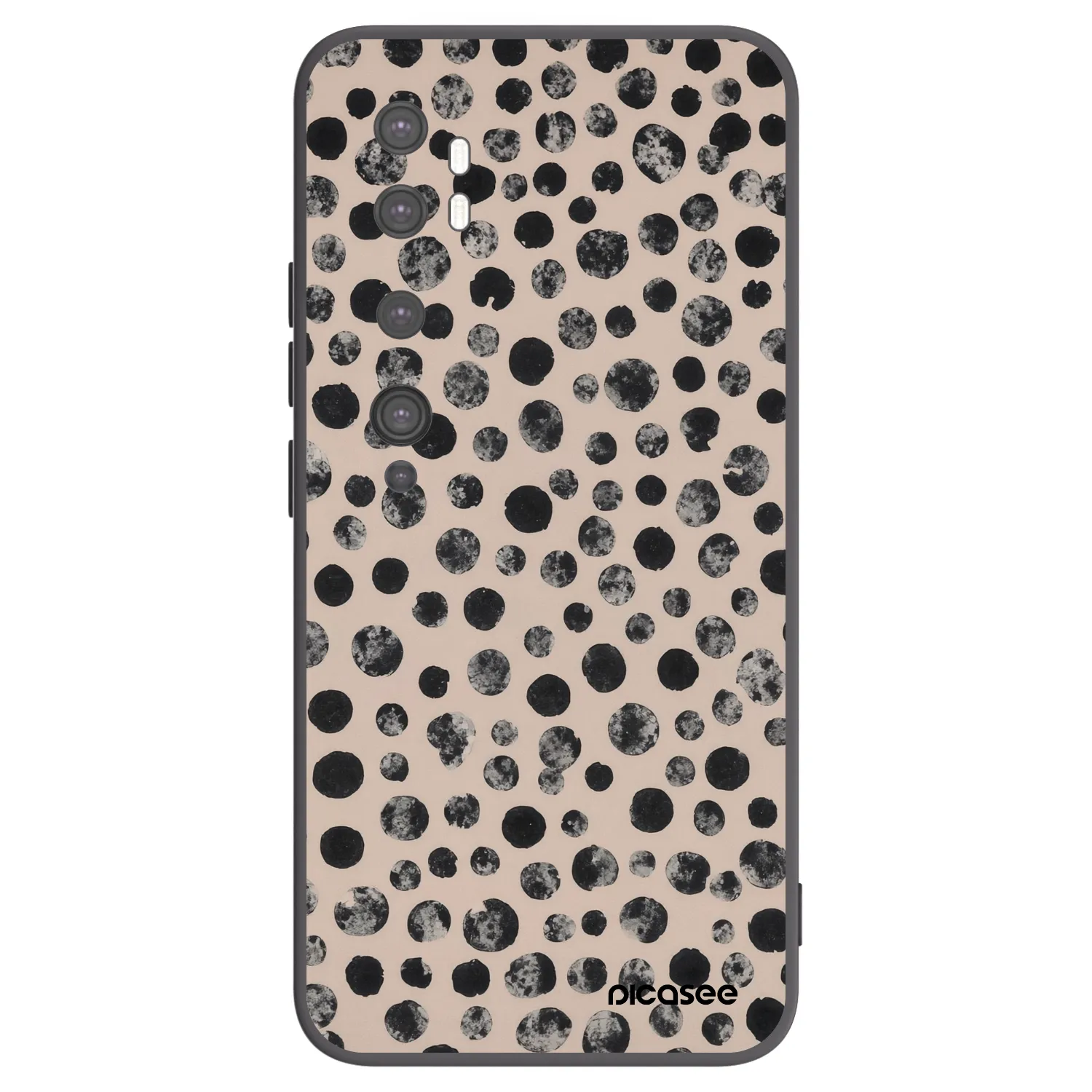 Picasee silikonový černý obal pro Xiaomi Mi Note 10 (Pro) - Dots