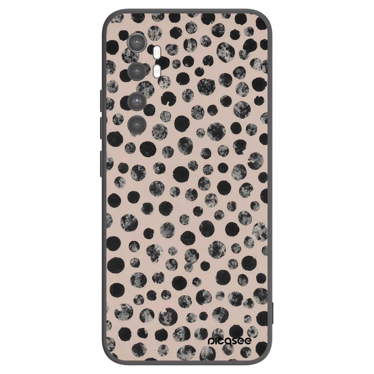 Picasee silikonový černý obal pro Xiaomi Mi Note 10 Lite - Dots
