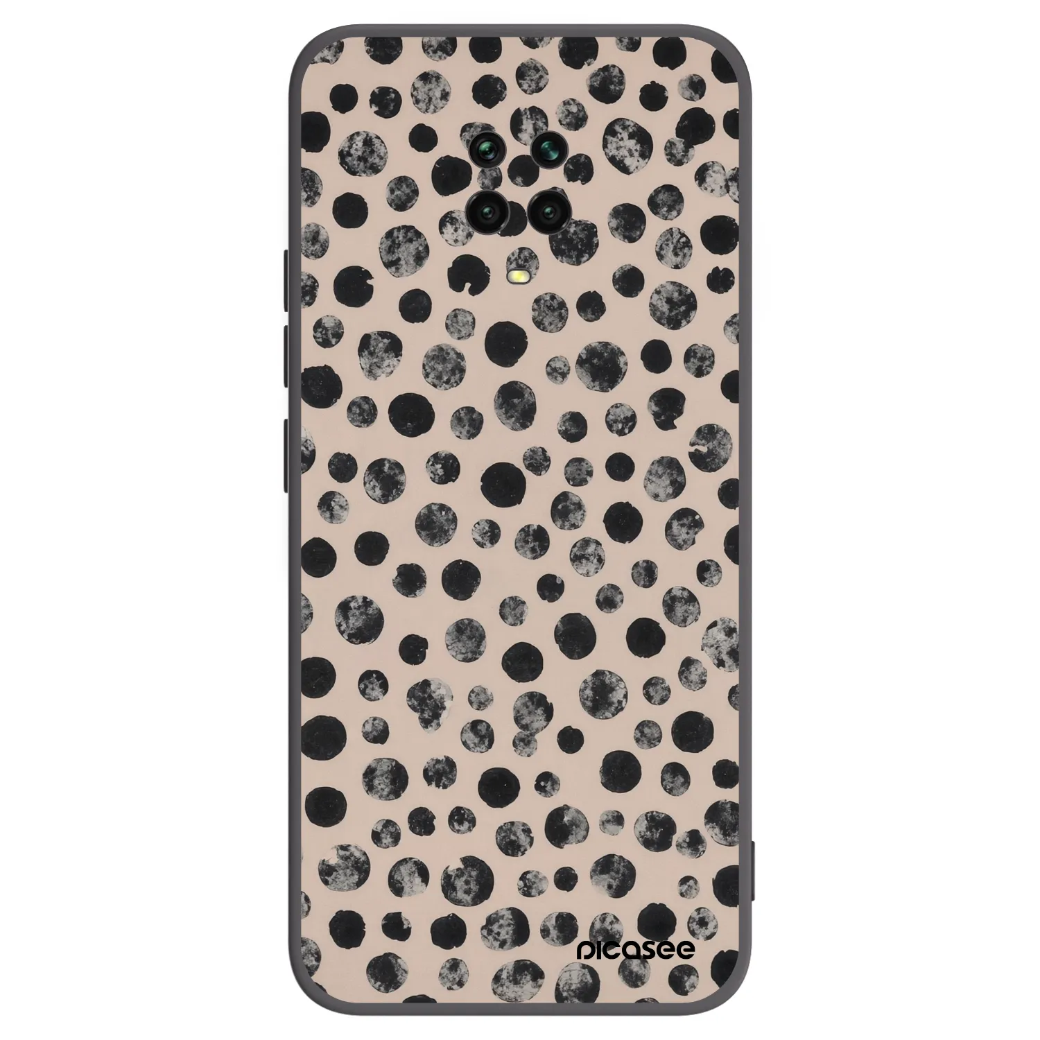 Picasee silikonový černý obal pro Xiaomi Redmi Note 9S - Dots