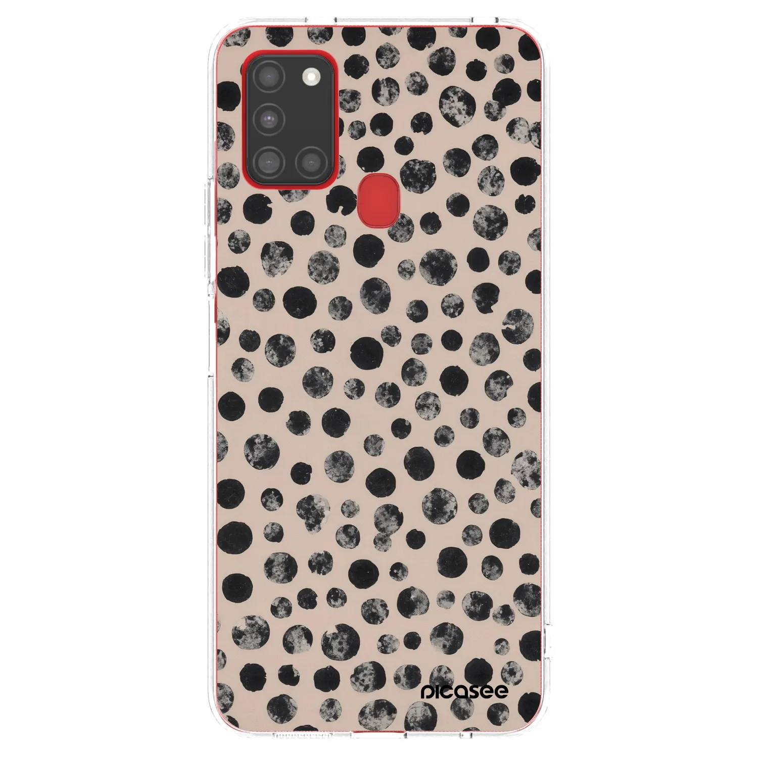 Picasee silikonový průhledný obal pro Samsung Galaxy A21s - Dots