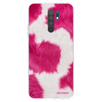Picasee silikonový průhledný obal pro Xiaomi Redmi 9 - Pink Moo