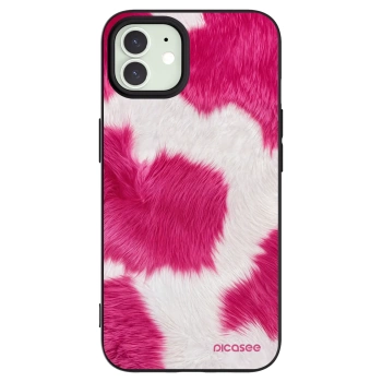 Picasee silikonový černý obal pro Apple iPhone 12 - Pink Moo