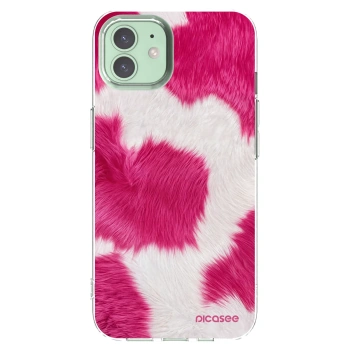 Picasee silikonový průhledný obal pro Apple iPhone 12 - Pink Moo