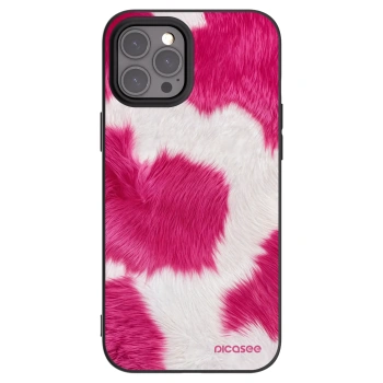 Picasee silikonový černý obal pro Apple iPhone 12 Pro Max - Pink Moo
