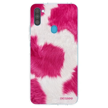 Picasee silikonový průhledný obal pro Samsung Galaxy M11 - Pink Moo