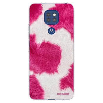 Picasee silikonový průhledný obal pro Motorola Moto G9 Play - Pink Moo