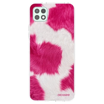 Picasee silikonový průhledný obal pro Samsung Galaxy A22 A226B 5G - Pink Moo