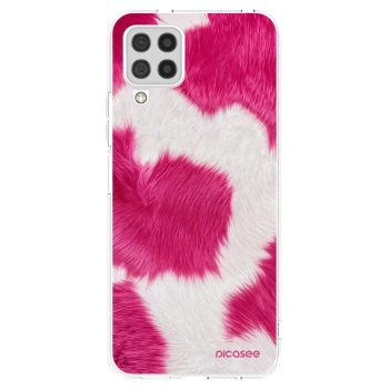 Picasee silikonový průhledný obal pro Samsung Galaxy A22 A225F 4G - Pink Moo