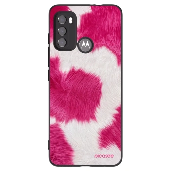 Picasee silikonový černý obal pro Motorola Moto G60 - Pink Moo