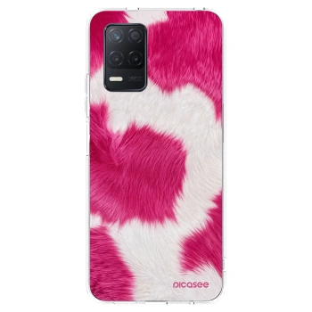 Picasee silikonový průhledný obal pro Realme 8 5G - Pink Moo