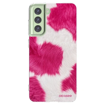Picasee silikonový průhledný obal pro Samsung Galaxy S21 FE 5G - Pink Moo
