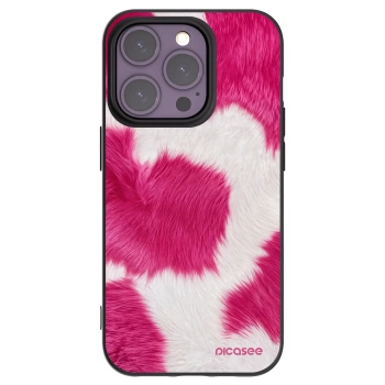 Picasee silikonový černý obal pro Apple iPhone 14 Pro - Pink Moo