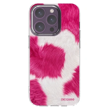 Picasee silikonový průhledný obal pro Apple iPhone 14 Pro - Pink Moo