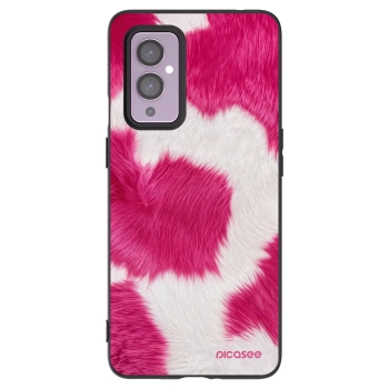Picasee silikonový černý obal pro OnePlus 9 - Pink Moo