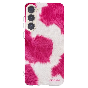 Picasee silikonový průhledný obal pro Samsung Galaxy S23+ 5G - Pink Moo