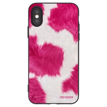 Picasee silikonový černý obal pro Apple iPhone X/XS - Pink Moo