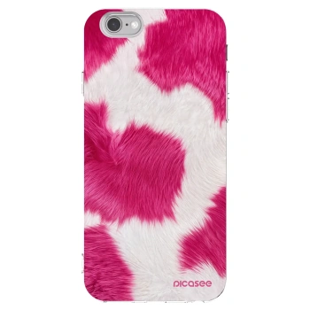 Picasee silikonový průhledný obal pro Apple iPhone 6/6S - Pink Moo