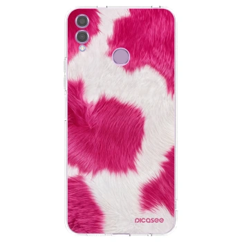 Picasee silikonový průhledný obal pro Honor 8X - Pink Moo