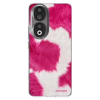 Picasee silikonový průhledný obal pro Honor 90 5G - Pink Moo