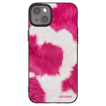 Picasee silikonový černý obal pro Apple iPhone 15 Plus - Pink Moo