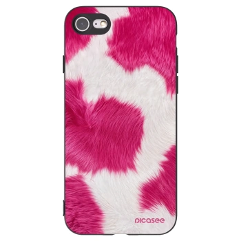 Picasee silikonový černý obal pro Apple iPhone 7 - Pink Moo