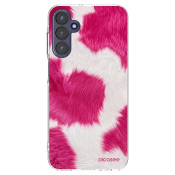 Picasee silikonový průhledný obal pro Samsung Galaxy A15 A155F 4G - Pink Moo