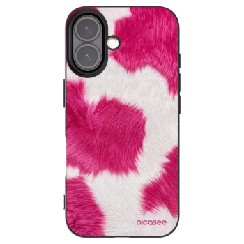 Picasee silikonový černý obal pro Apple iPhone 16 - Pink Moo