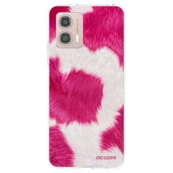 Picasee silikonový průhledný obal pro Motorola Moto G53 5G - Pink Moo