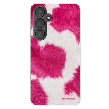 Picasee silikonový průhledný obal pro Samsung Galaxy S24 FE S721B - Pink Moo
