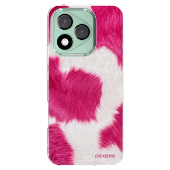 Picasee silikonový průhledný obal pro Honor 400 Lite 5G - Pink Moo