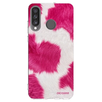 Picasee silikonový průhledný obal pro Huawei P30 Lite - Pink Moo
