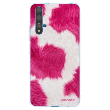 Picasee silikonový průhledný obal pro Huawei Nova 5T - Pink Moo