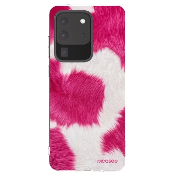 Picasee silikonový průhledný obal pro Samsung Galaxy S20 Ultra 5G G988F - Pink Moo