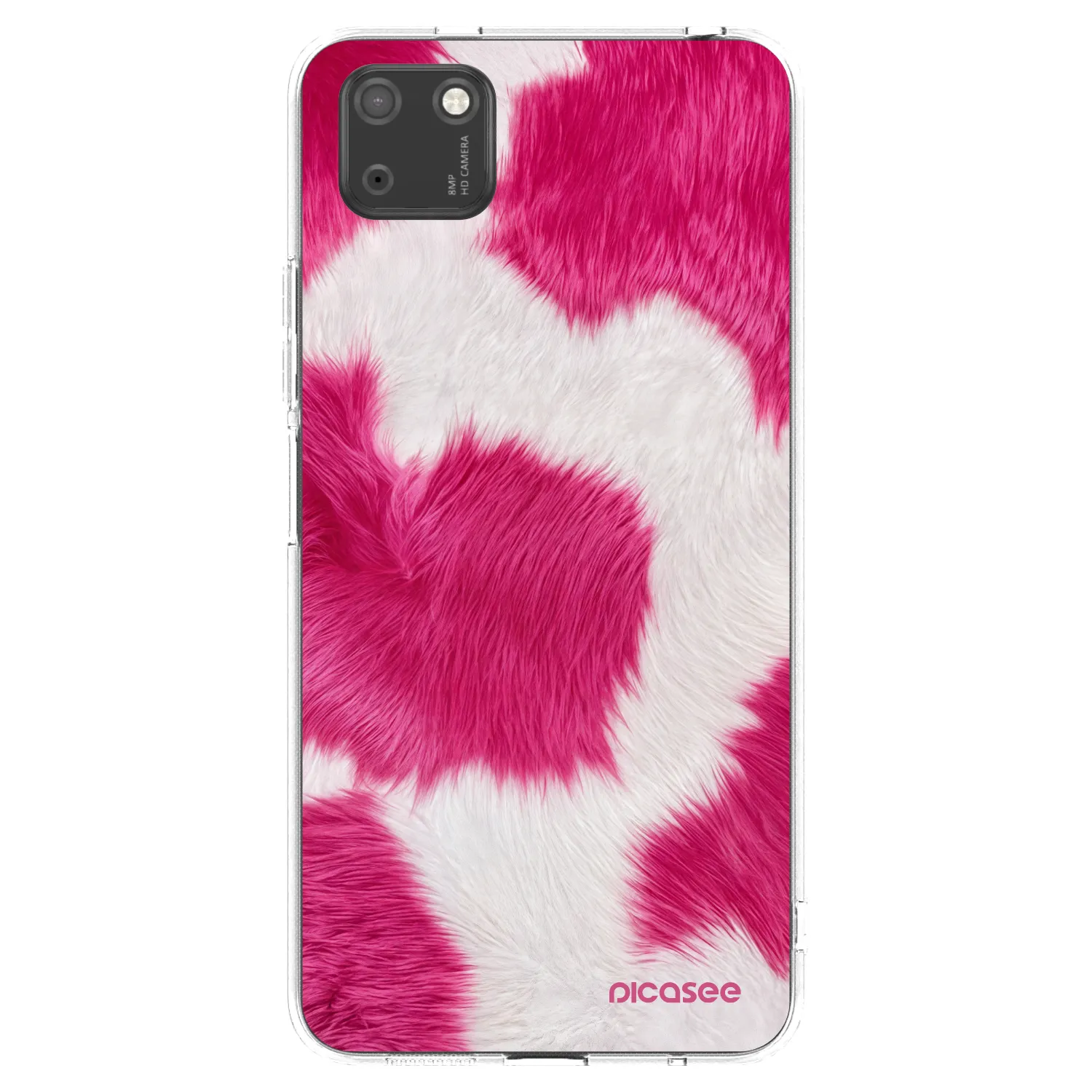 Picasee silikonový průhledný obal pro Huawei Y5P - Pink Moo
