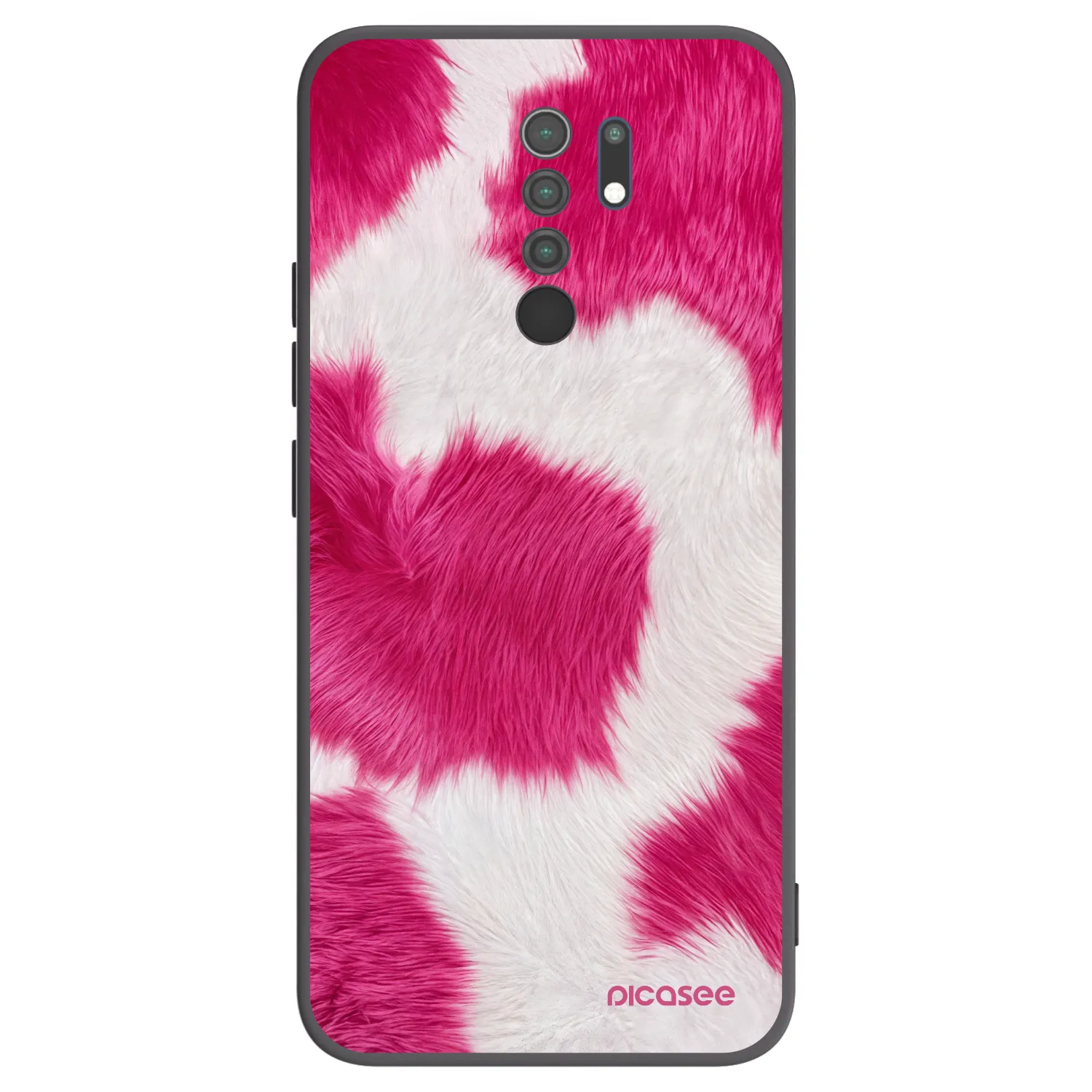 Picasee silikonový černý obal pro Xiaomi Redmi 9 - Pink Moo