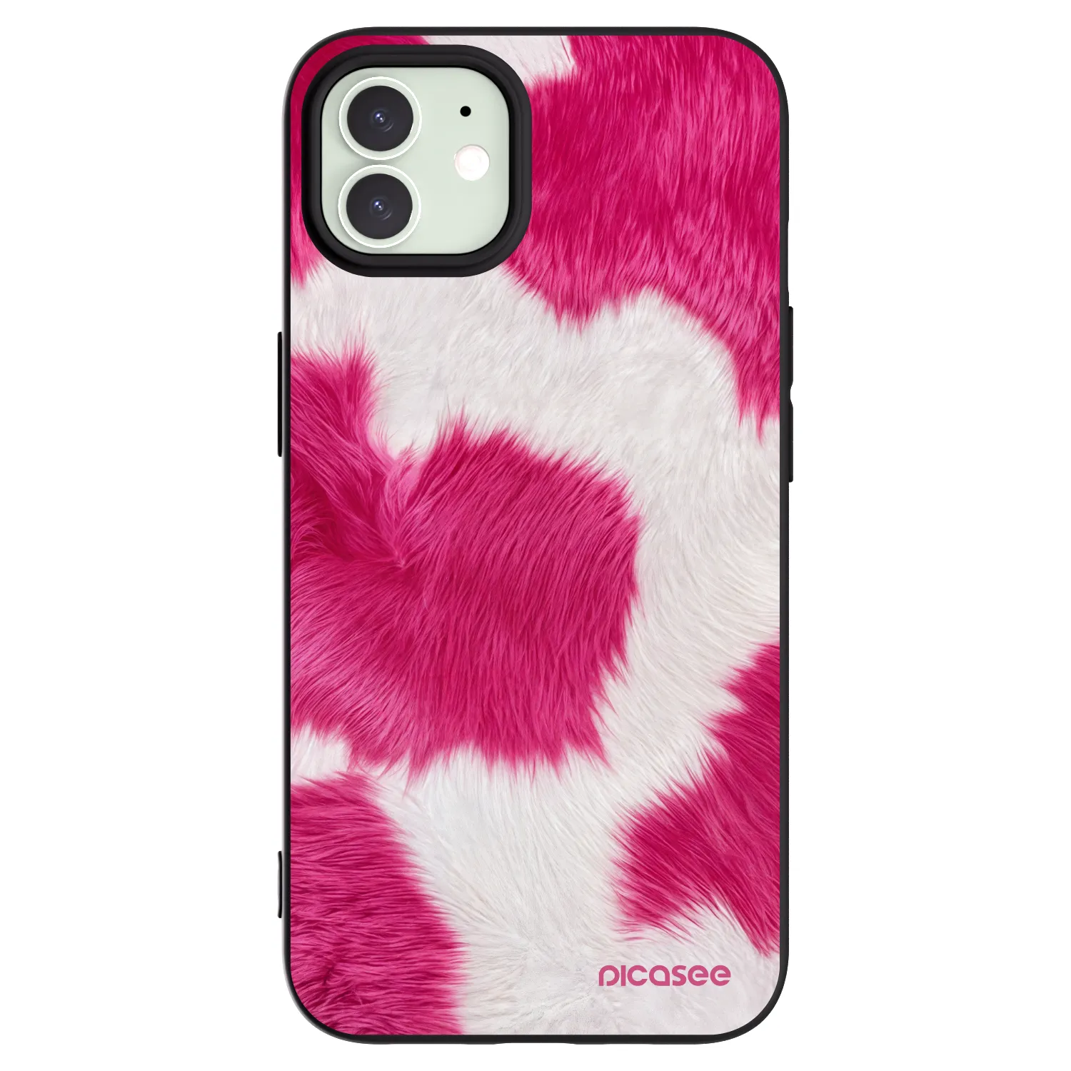 Picasee silikonový černý obal pro Apple iPhone 12 - Pink Moo