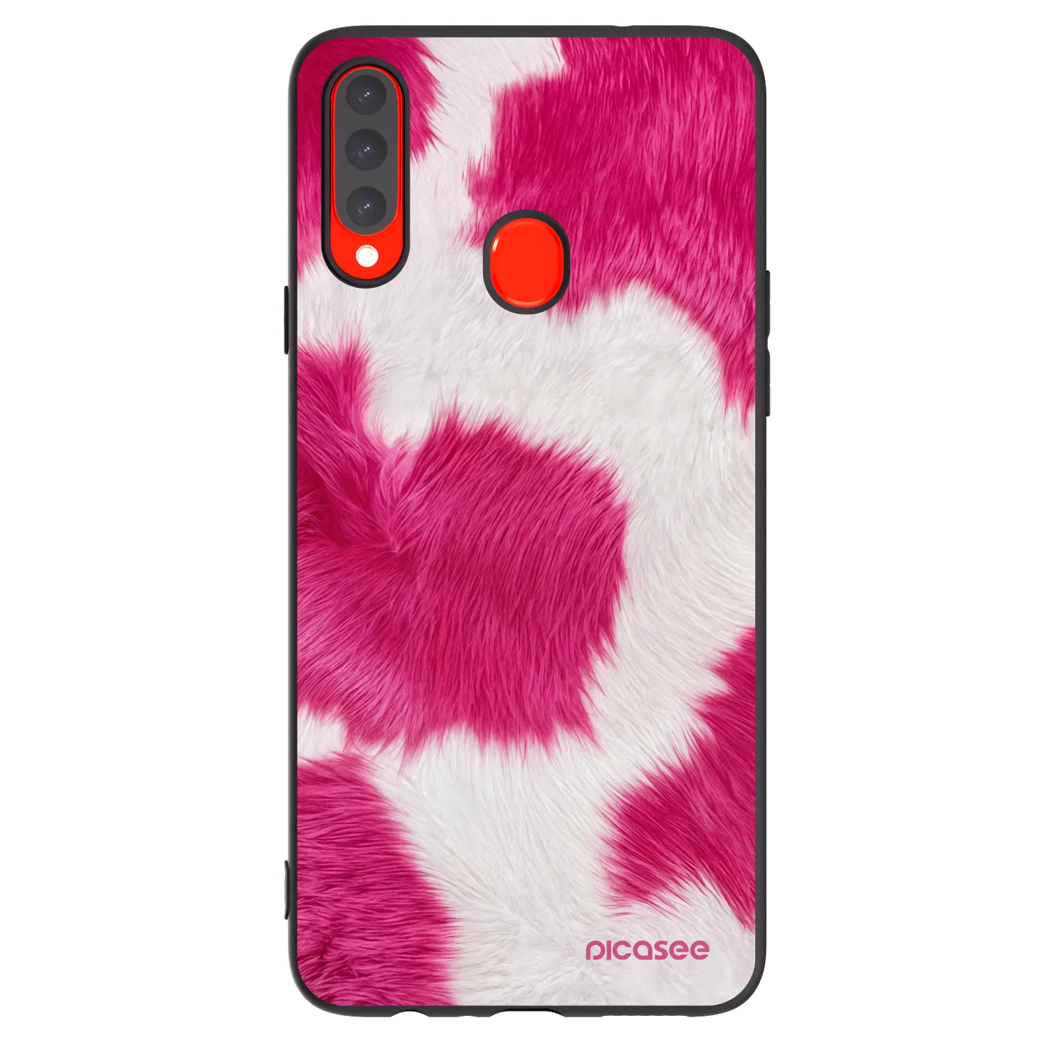 Picasee silikonový černý obal pro Samsung Galaxy A20s - Pink Moo
