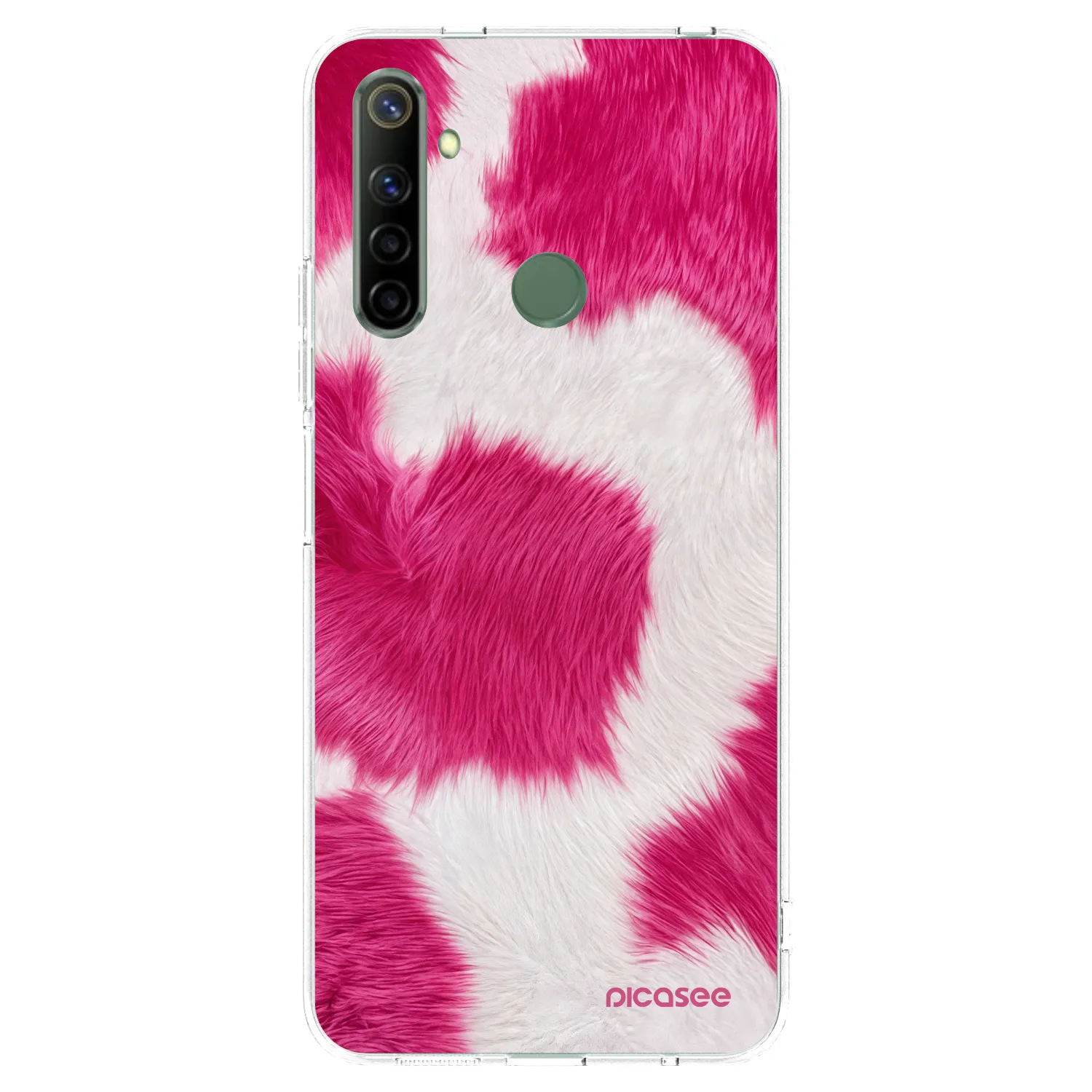 Picasee silikonový průhledný obal pro Realme 6i - Pink Moo