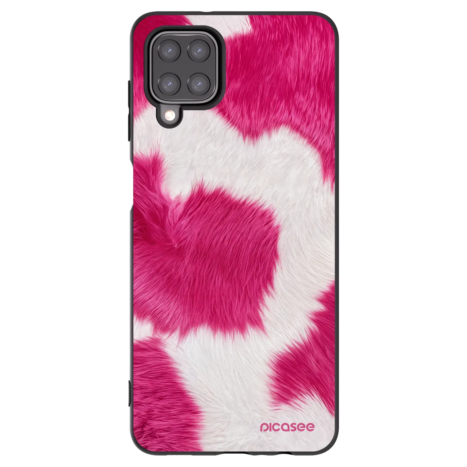 Picasee silikonový černý obal pro Samsung Galaxy A12 A125F - Pink Moo